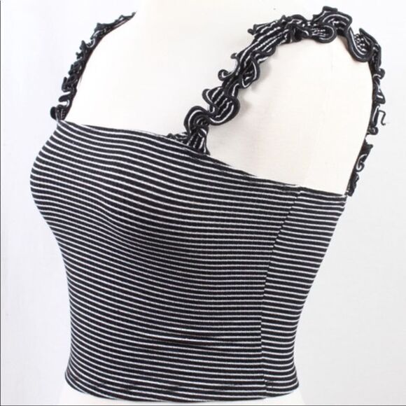 ‎Striped Ruffle Strap Top - Picture 4 of 12